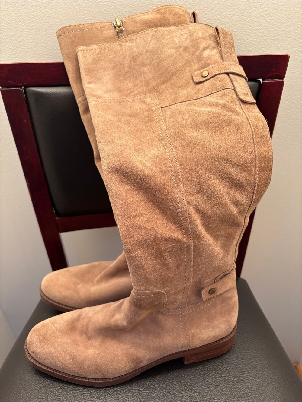 Franco Sarto Tall Suede Knee Boots in Tan Size 8.5 Women’s